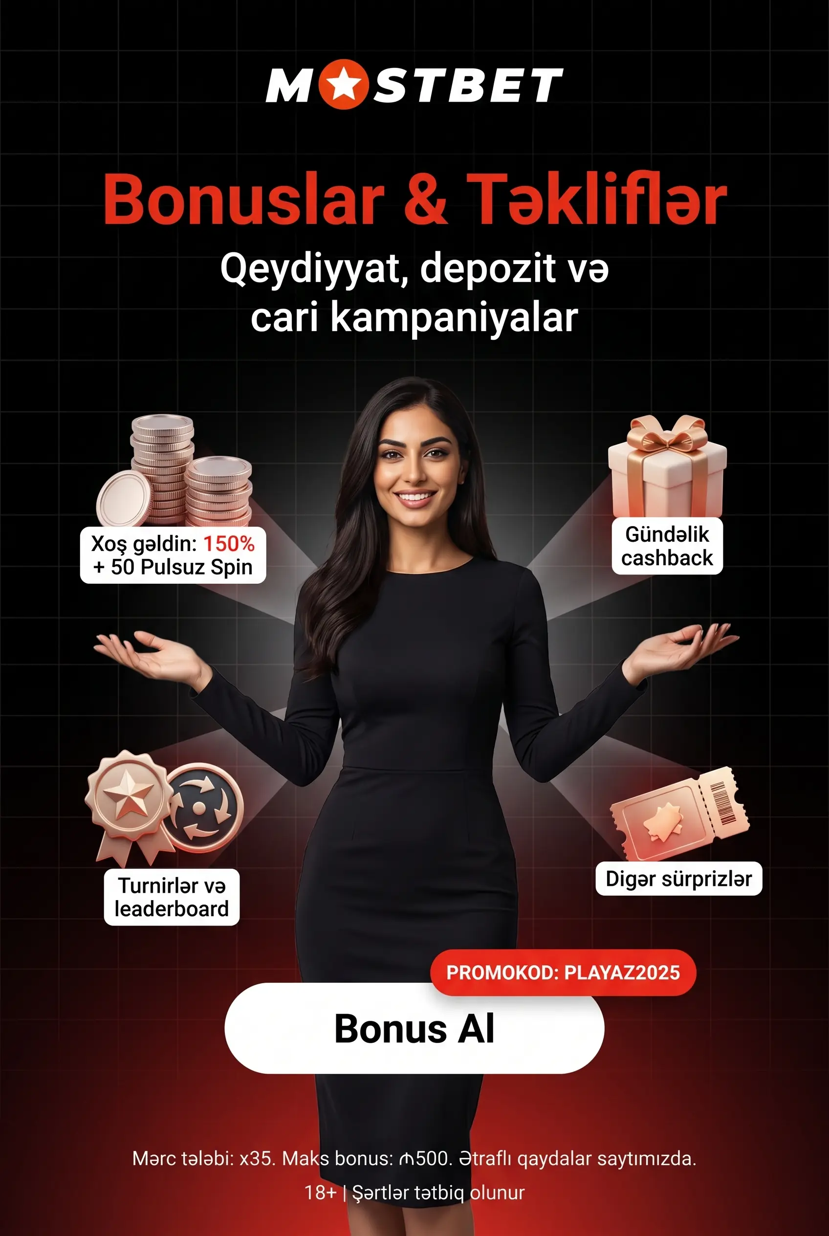 Mostbet bonus bölməsinə istinad